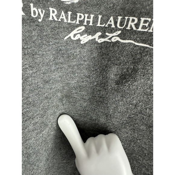 *Flawed Polo Ralph Lauren Ski Bear Graphic Hoodie Gray Fleece 2XB Big Mens 2X - Picture 8 of 16